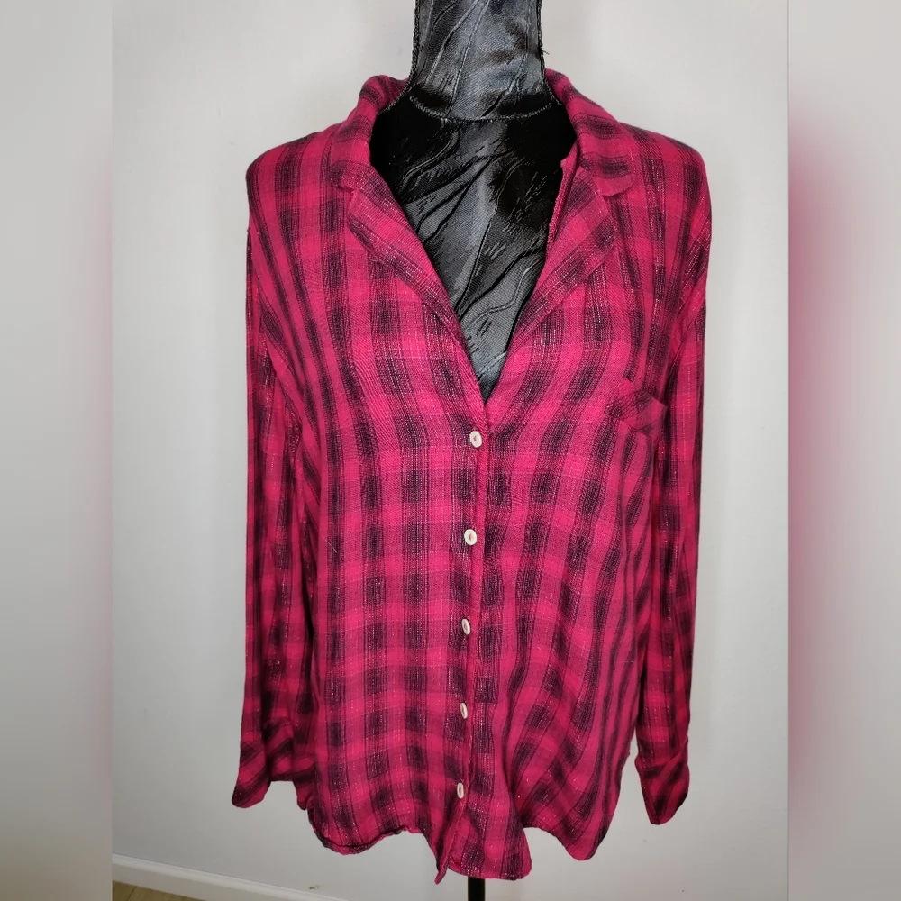 Victoria's Secret Fuchsia Plaid Pajama Set - Picture 2 of 14